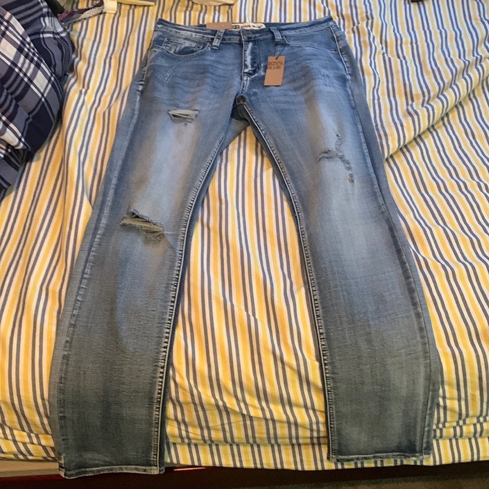 Royal Blue 32x32 Super Skinny Jeans